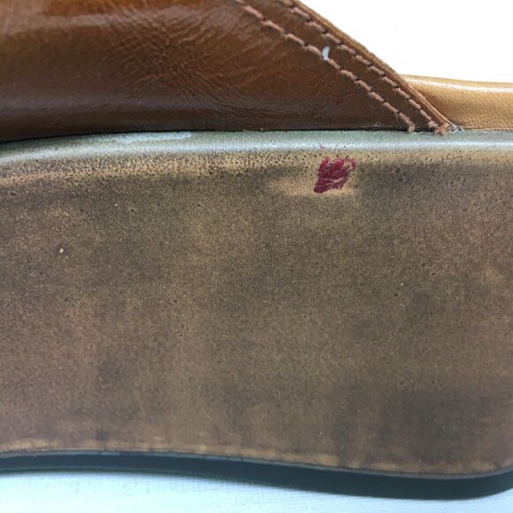 Dansko Sandals Size 41 10.5-11 US Ava Wedge Slide Elastic Cross-Strap Brown/Tan - Picture 7 of 11